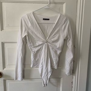 White Abercrombie Bodysuit